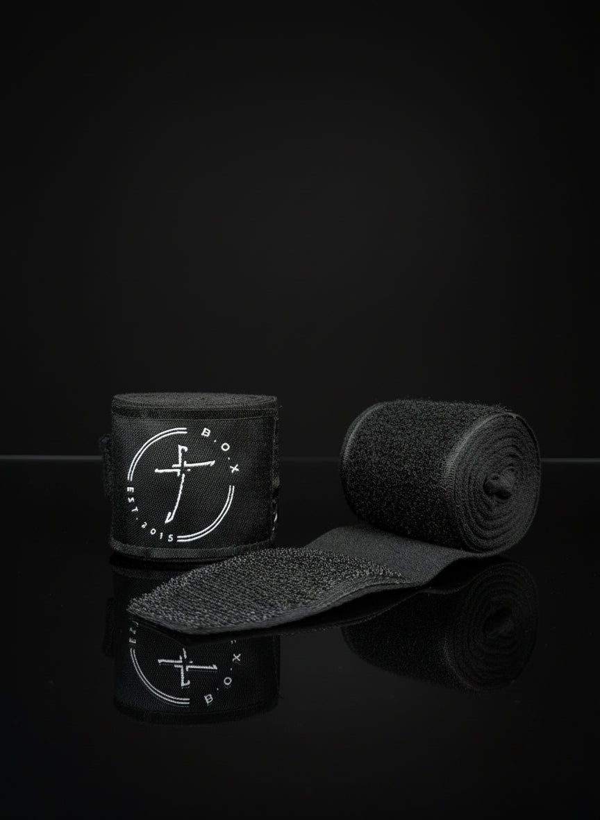 Box Bandagen in weiß 4 m lang -stabiler Handgelenk und Knöchelschutz für Boxen Kickboxen und Muay Thai