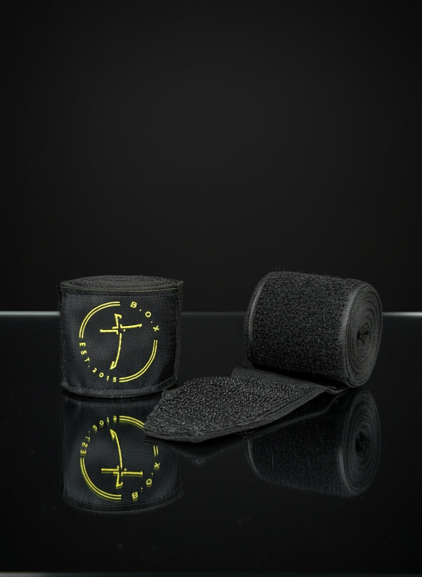 Box Bandagen in gelb 4 m lang -stabiler Handgelenk und Knöchelschutz für Boxen Kickboxen und Muay Thai