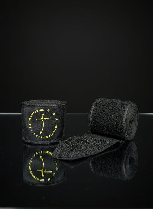 Box Bandagen in gelb 4 m lang -stabiler Handgelenk und Knöchelschutz für Boxen Kickboxen und Muay Thai