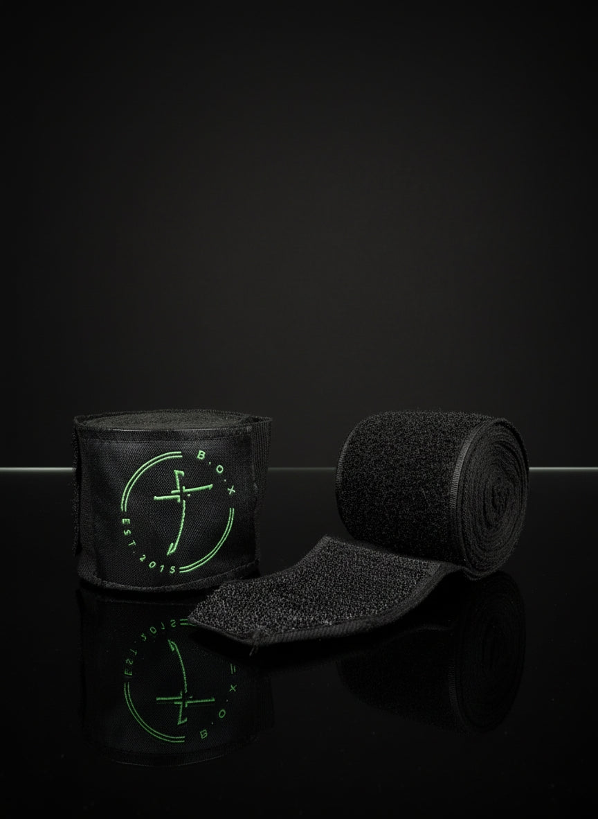 Box Bandagen in grün 4 m lang -stabiler Handgelenk und Knöchelschutz für Boxen Kickboxen und Muay Thai