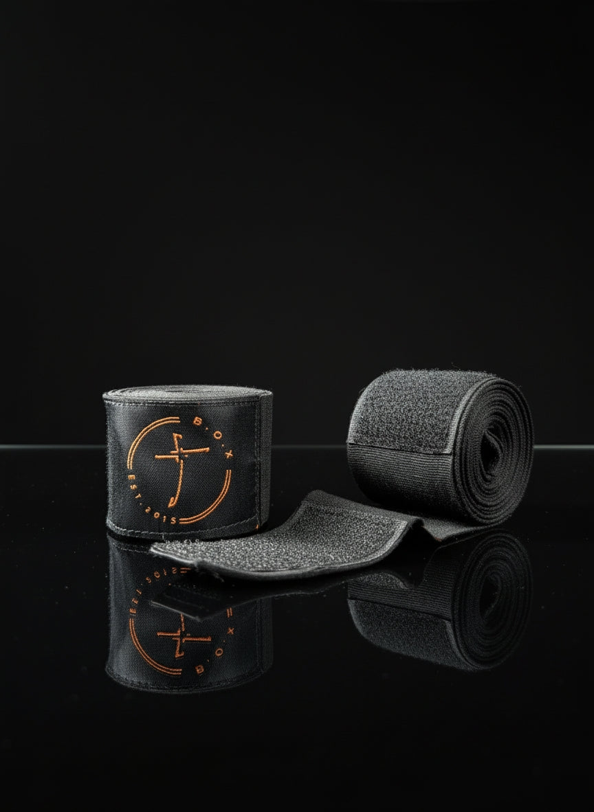 Box Bandagen in orange 4 m lang -stabiler Handgelenk und Knöchelschutz für Boxen Kickboxen und Muay Thai